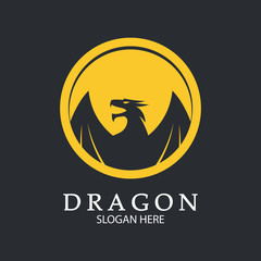 Dragon vector icon illustration