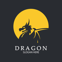 Dragon vector icon illustration