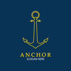 Anchor Logo Design Vector. Symbol of maritime icon or ocean business