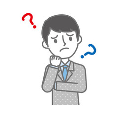 考えこむビジネスマン