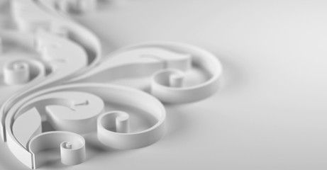 3d rendering beautiful relief and motion blur isolated on white