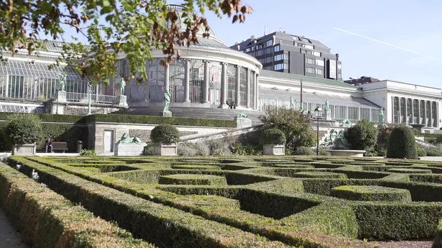 Buxus maze garden in front of Le Botanique in Brussels Belgium 01