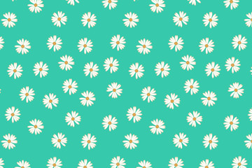 Patrón de flores sobre fondo de color