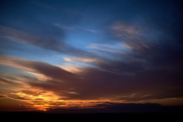 Niebo po zachodzie słońca