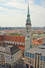 Fototapeta na wymiar Panoramic view of the city of Munich in Germany