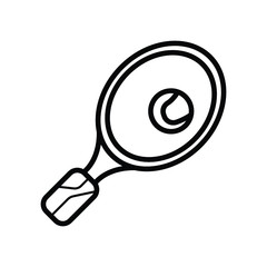tennis racket and ball isolated icon vector