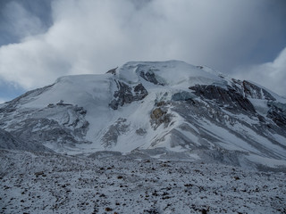 View of the pass Thorang La of the Annapurna Trek, Nepal