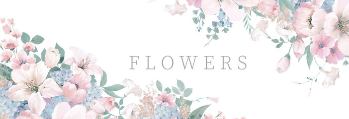 Watercolor flowers 