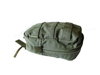 Military pouch isolated on a white background