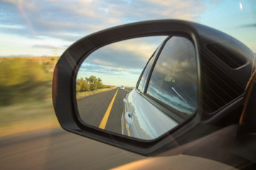 Rear view of road