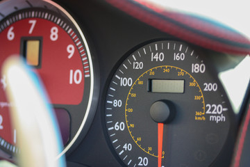 Fototapeta premium High performance car speedometer