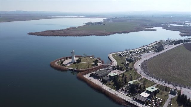 Mogan Lake, G&ouml;lbaşı/Ankara, Turkey
Mogan lake and park aerial view and 
cruise tower