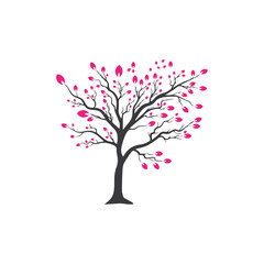 Fototapeta premium Vector branch , Hand drawn illustration of tree branch design template