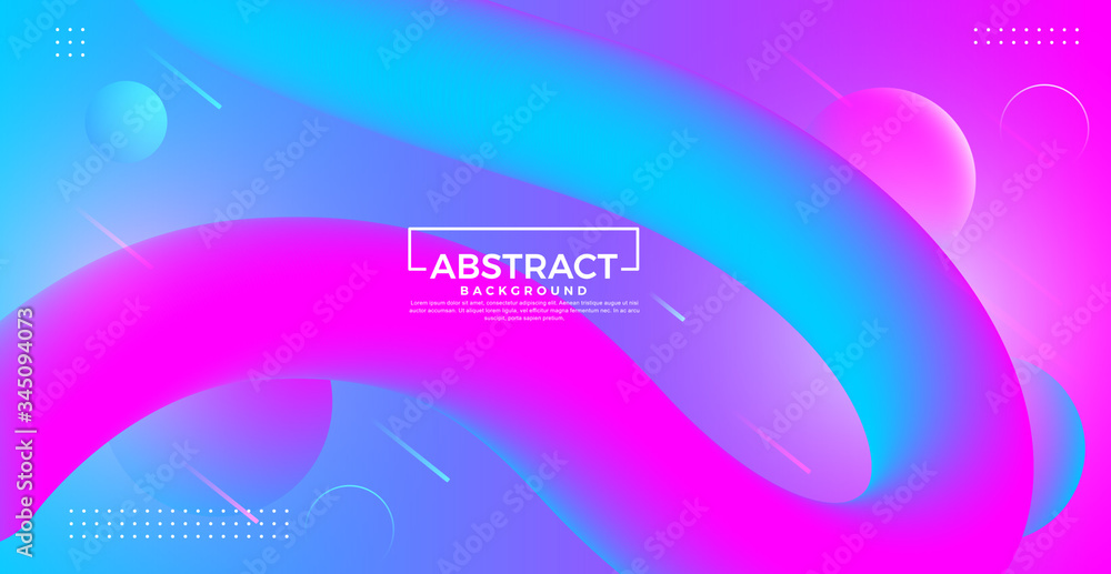 Aufkleber abstract 3d curve line shape gradient colorful background