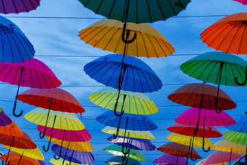 umbrellas in the sky
