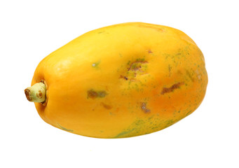 Papaya fruit isolated on a white background