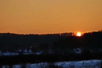 morning sunrise and sunset color sky nature landscape trees