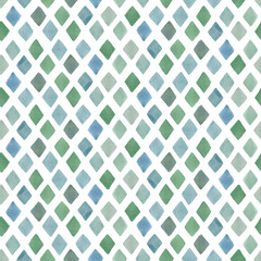 seamless geometric watercolor pattern with artistic brush strokes, on a white background pattern