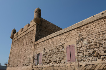 Sqala du Port, a defensive tower at the Atlantic port of Essaouira, Morocco