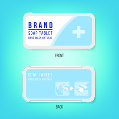Pocket Soap Bottle Credit Card Spray Bottle mockup tablet label design vector graphic template hand sanitizer