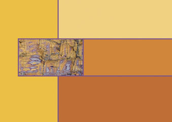 Palette nuancier Trend 2020 Color couleur jaune brun orangé cailloux color chart yellow pebbles	
