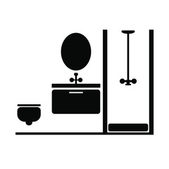 bath icon on white background