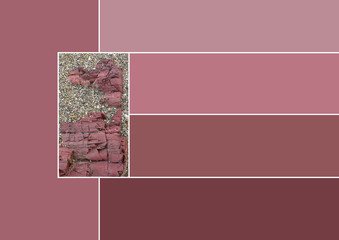Palette nuancier Trend 2020 Color couleur grenat vieux rose cailloux color chart pebbles blanc