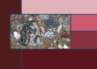 Palette nuancier Trend 2020 Color couleur grenat vieux rose cailloux color chart pebbles gris
