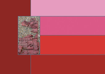 Palette nuancier Trend 2020 Color couleur rouge rose cailloux color chart pebbles pink