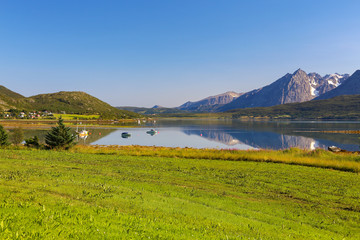 Autumn trip to Stordalsstrand in Ullsfjord, Troms county in Northern Norway