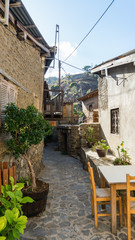 Fototapeta premium Old hauses and narrow streets of Kakopetria village in Cyprus.