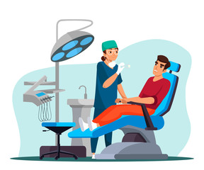 Vector character illustration of dentistry concept