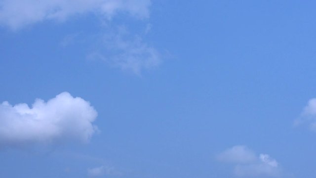 Blue sky with clouds in sunny day, video hd