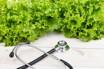 聴診器　ダイエット　医療イメージ