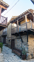 Old hauses and narrow streets of Kakopetria village in Cyprus.