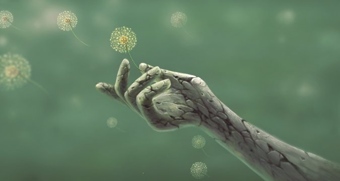 Dream and neture concept surreal painting