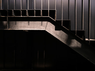 Obraz premium Side Structure of The Steel Ladder and The Shadow