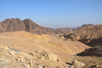 Montagnes colorées près d'Eilat Israël