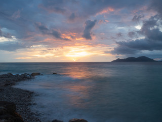 Fototapeta na wymiar Epic sunset (dawn) on the sea.