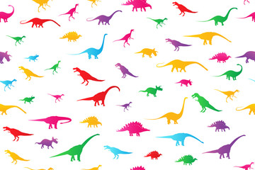 Dinosaurs seamless pattern background © Manovector