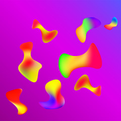 Abstract background of colorful amorphous shapes, pattern with gradients. Vector illustration