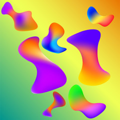 Abstract background of colorful amorphous shapes, pattern with gradients. Vector illustration