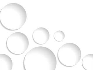 Abstract background with paper circles, vector illustration