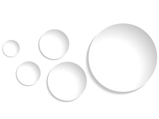 Abstract background with paper circles, vector illustration