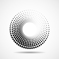 Abstract dotted circles. Dots in circular form. Vector design element
