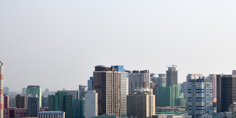 Obraz premium North Korea, Pyongyang. Skyline