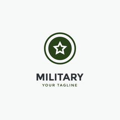 army military logo design template	
