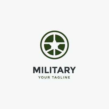 army military logo design template	

