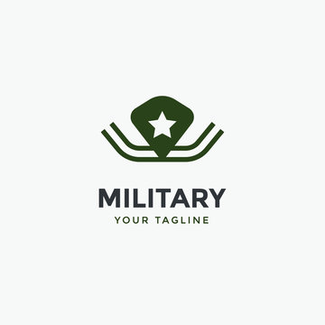 army military logo design template	
