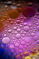 Colorful small and big bubbles.